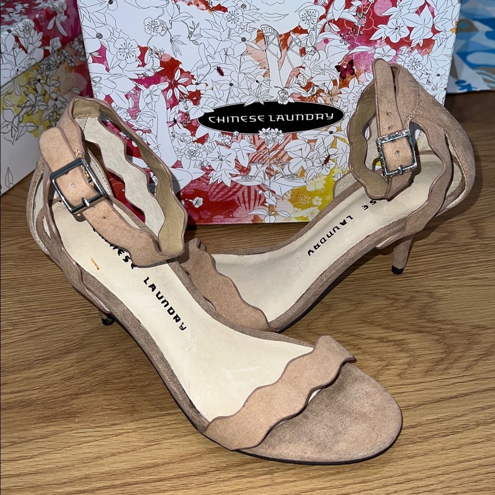 Chinese Laundry RUBIE ANKLE STRAP HEEL Beige Nude